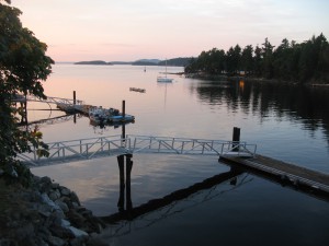 The view at sunset from our (rented) property.