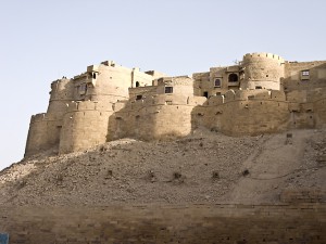 The walls of Jaisalmer Fort.