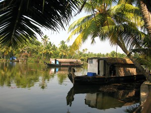 Houseboats for touring backwaters of Kerala.