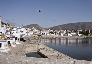 The holy lake in the heart of Pushkar.