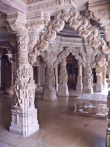 Intricate stonework in a Jain temple, Jaisalmer.